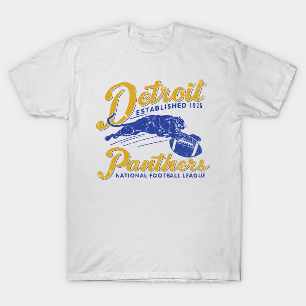 Detroit Panthers Football T-Shirt by MindsparkCreative